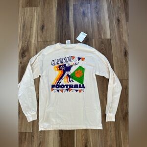 Comfort wash men’s Clemson Football Long Sleeve Shirt size large NWT